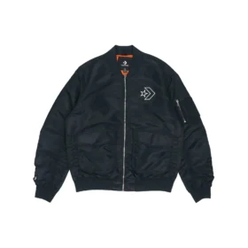 SS22 Logo Loose Sports Retro pilotenjas Unisex Zwart