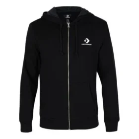 Star Chevron Hoodie met volledige rits Aziatische maten “Zwart”