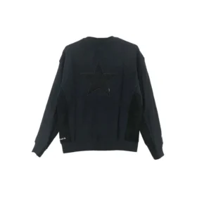 Star Sweatshirt met ronde hals Aziatische maten “Zwart”