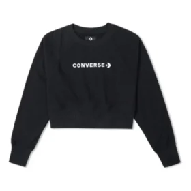 Strip Wordmark Crew Aziatische maten “Black”