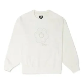 T-shirt met bloemenprint en ronde hals Aziatische maten “Wit”