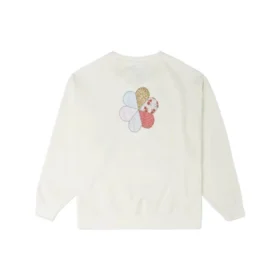 T-shirt met bloemenprint en ronde hals Aziatische maten “Wit”