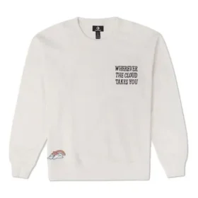 T-shirt met logo en ronde hals Aziatische maten “Wit”