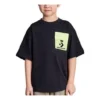 T-shirt met logo en ronde hals, Aziatische maten “Zwart”