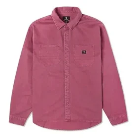 Twill overhemd met lange mouwen en knopen Aziatische maten “Berry”
