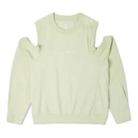 Twisted Knits Cold Shoulder Top Aziatische maten “Lichtgroen”