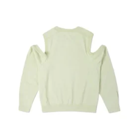 Twisted Knits Cold Shoulder Top Aziatische maten “Lichtgroen”