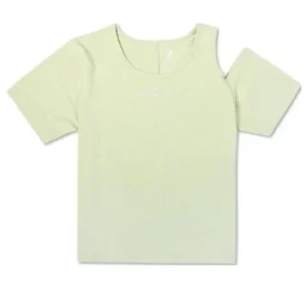 Twisted Knits Slim asymmetrisch T-shirt Aziatische maten “Groen”