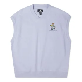 Vest van ribgebreid badstof Aziatische maten “Purple”