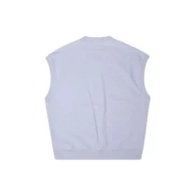 Vest van ribgebreid badstof Aziatische maten “Purple”