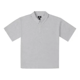 Waffle poloshirt Aziatische maten “Grijs”