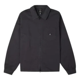 Washed jas met borstzak voor koppels – Zwart