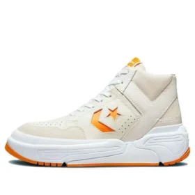Weapon CX leren & suède hoge sneaker “Egret”