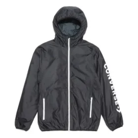 Wordmark Windproof Jassen Aziatische maten “Zwart”